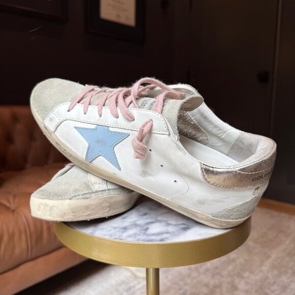 AUTHENTIC * GOLDEN GOOSE * Barely Worn Super Star * Size 10 - Picture 1 of 7